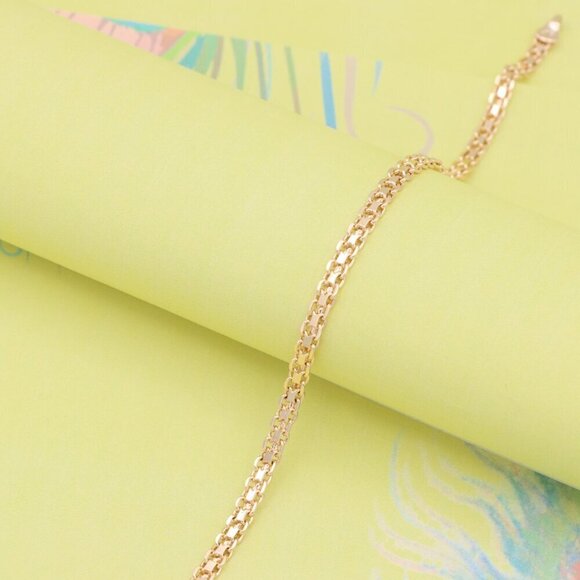 "Elegant Rose Gold Chain Bracelet in Glossy Link Design, XPBL1077 - Picture 6 of 13